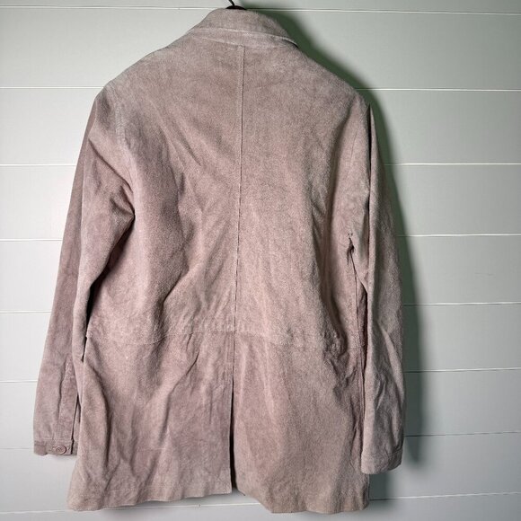 Coldwater Creek Light Pink Mauve Genuine Suede Leather Jacket Large - Picture 4 of 9